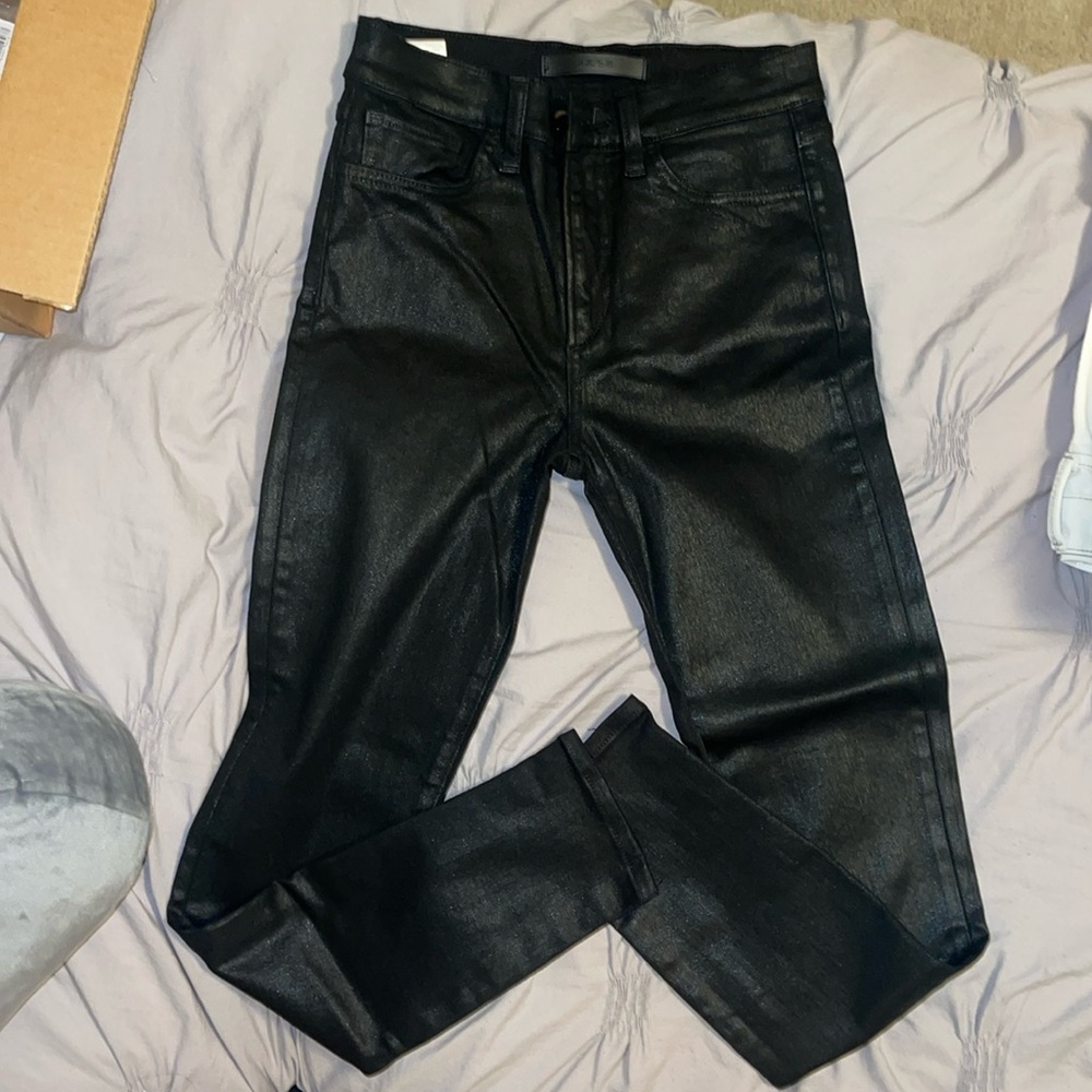Shiny Black Joes Jeans